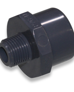 Adapter nipple 32fm x1/2"m PVC with octagon